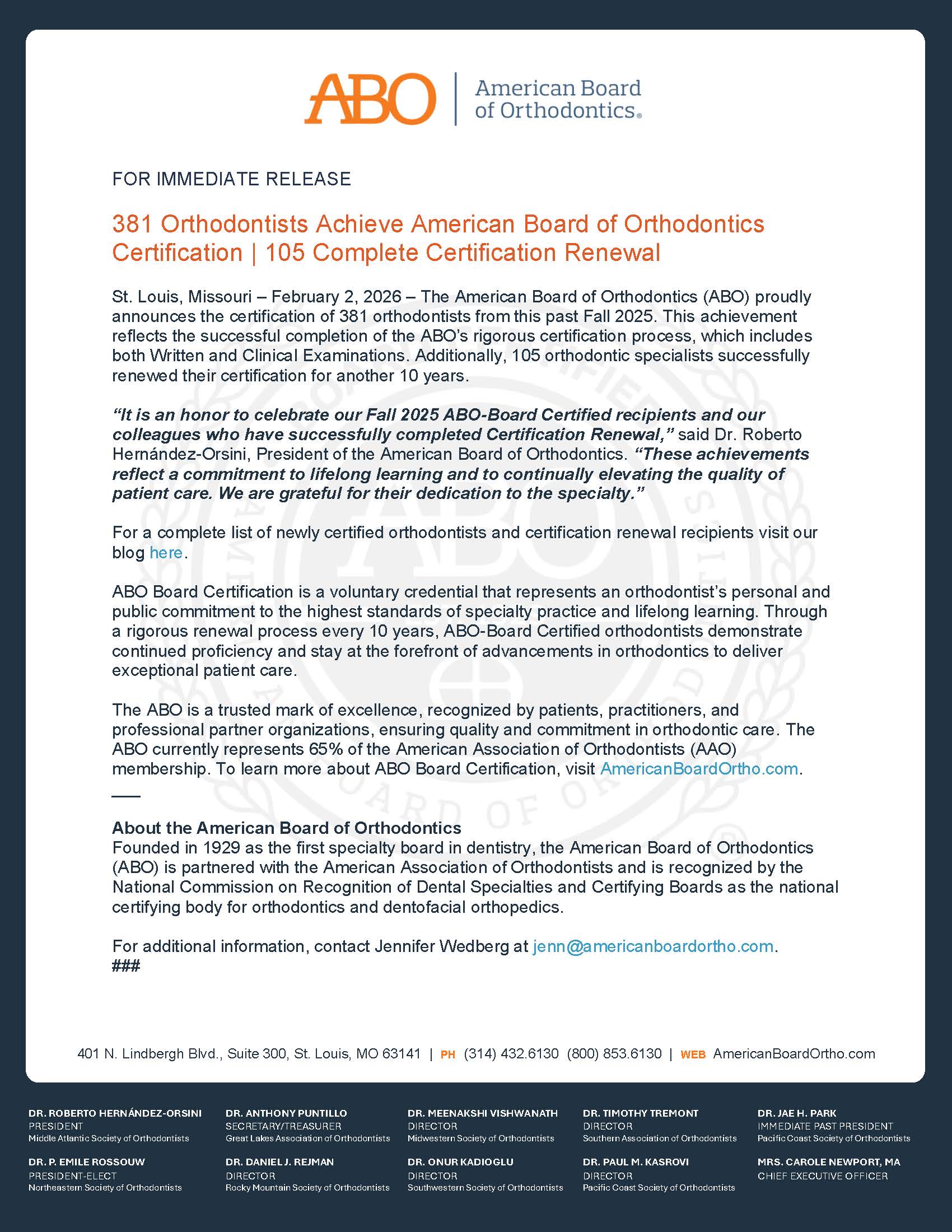 ABO Press Release 2.2.2026